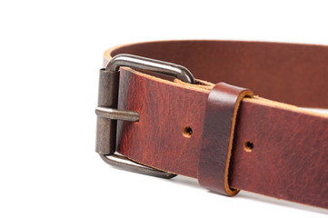 brown leather belt