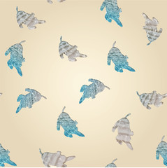 Fox terrier seamless textures sailor style sea dog puppy