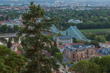 Aussicht über Dresden mit dem Blauen Wunder
