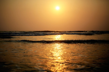 sunset on sea texture water summer sun