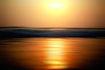 blurred background sunset on the sea