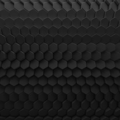 Black abstract squares backdrop. 3d rendering geometric polygons - 113663273