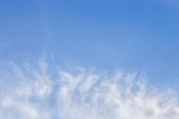 Cirrus cloud on blue sky