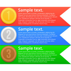 Colorful bright banners.