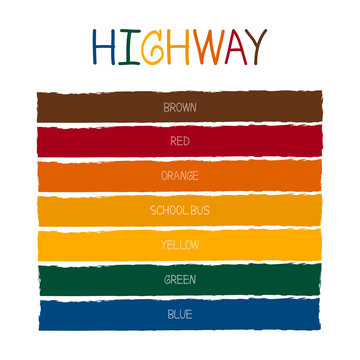 Highway Color Tone Vector Illustration