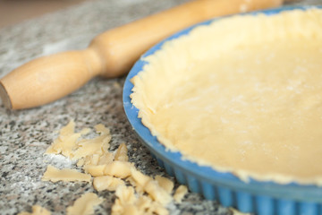 Making dough for a tart
