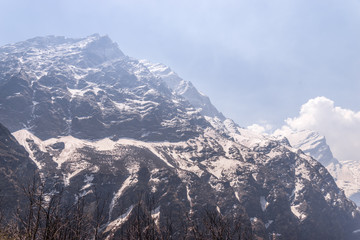 Fototapeta na wymiar snow mountain a part of annapurna range