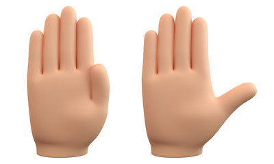 Handzeichen für Stop oder Achtung