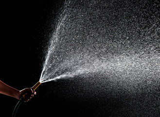 Water splashes on black  background