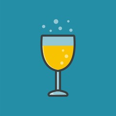 Orange drink vector