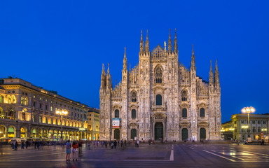 Obraz premium Milan cathedral, Duomo di Milano, Lombardy landmark, Italy