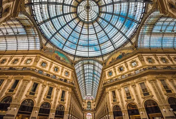 Wandcirkels tuinposter Galleria Vittorio Emanuele II winkelgalerij, Milaan, Italië © javarman
