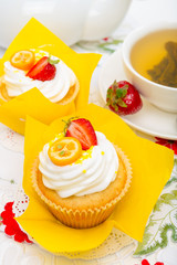 A delicious fruity cupcakes for morning tea