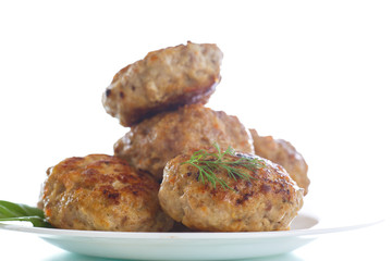 fried meatballs with herbs
