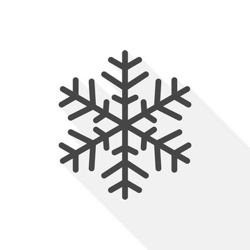 Snowflake icon with long shadow
