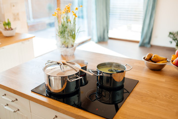 Lunch being made in kitchen