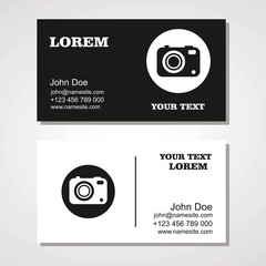 Business Card for Photographer or Graphic Designer. Photo Studio