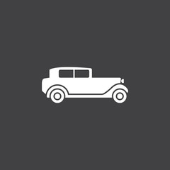 Retro car icon, vector illustration