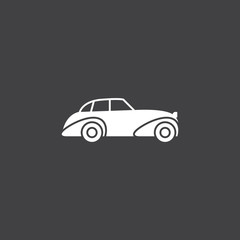 Retro car icon, vector illustration