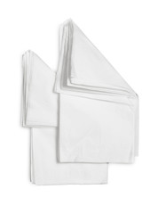 White Paper Napkins Isolated on White Background.