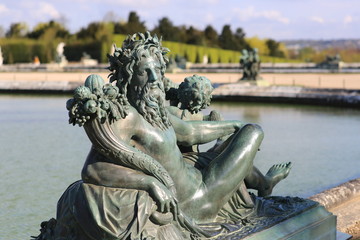Fountain. Sculpture. Versailles April