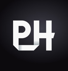 PH Two letter composition for initial, logo or signature.