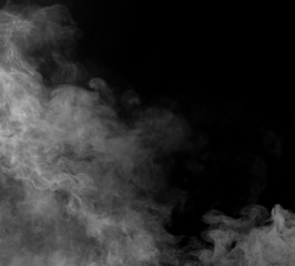 Smoke on black background,Motion blur