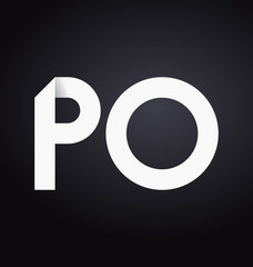 PO Two letter composition for initial, logo or signature.