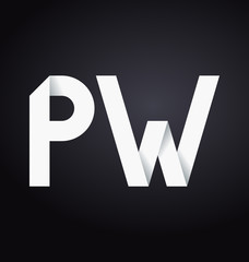 PWTwo letter composition for initial, logo or signature.