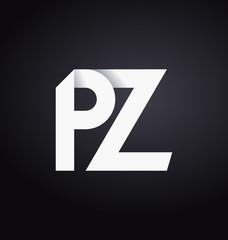 PZ Two letter composition for initial, logo or signature.