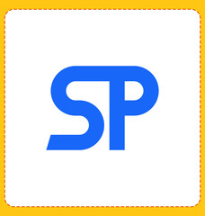 SP Two letter composition for initial, logo or signature.