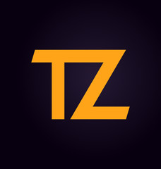 TZ Two letter composition for initial, logo or signature.