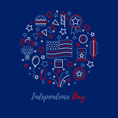 Independence Day vector concept.