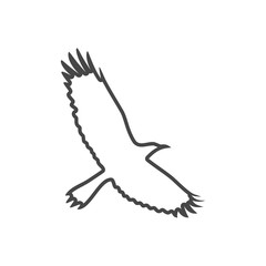 Obraz premium Crow (Raven) vector silhouette icon