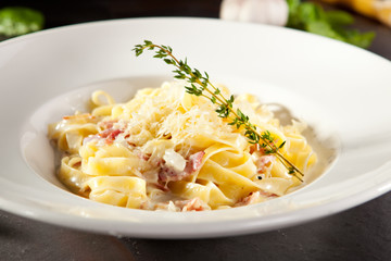 Fettuccine Carbonara with Parmesan