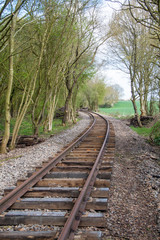 Fototapeta premium Rail pour train à vapeur ancien dans la campagne
