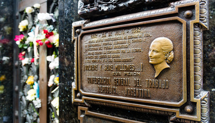 The tomb of Maria Eva Duarte de Peron - obrazy, fototapety, plakaty