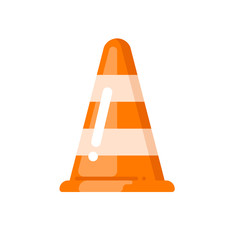 Cone vector icon. Road sign