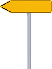 Leeres Verkehrsschild