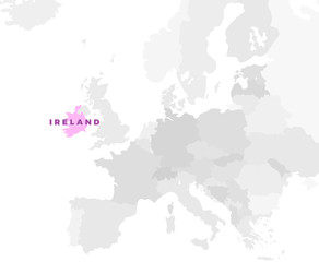 Fototapeta na wymiar Ireland Location Map