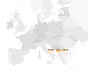 Montenegro Location Map
