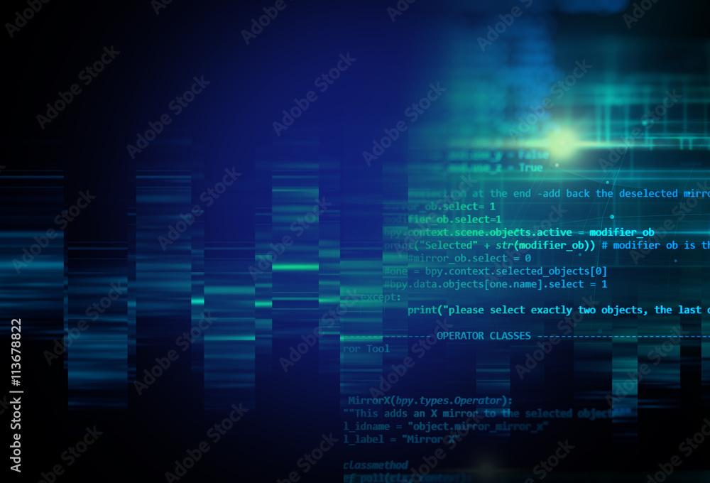 Poster digital code number abstract technology background