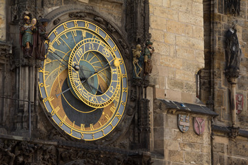 Astronomical Clock At Old Town Hall Tower In Prague