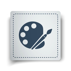 Black Palette icon on white sticker
