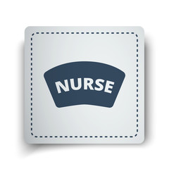 Black Nurse icon on white sticker