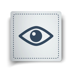 Black Eye icon on white sticker