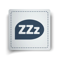 Black Sleep icon on white sticker