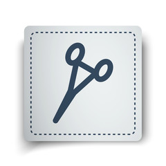 Black Surgical Clamps icon on white sticker