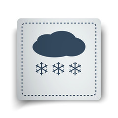 Black Snow icon on white sticker