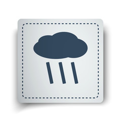Black Rain icon on white sticker